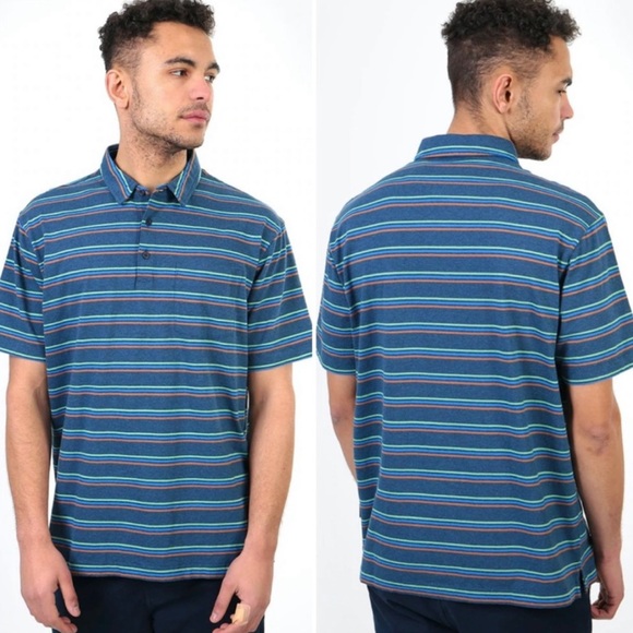 Patagonia Pacific Stripe Organic Cotton Lightweight Squeaky Clean Polo Shirt - Picture 10 of 10